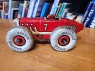Very Nice Vintage 1940 s Marx  Tin  Wind Up   7 Midget Racer W balloon Tires