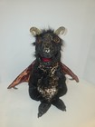 Folkmanis Black Dragon Hand Puppet Expandable Wings Large Plush Animal 24    Nwot