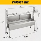 Rotisserie Grill Roaster 176lbs Charcoal Grill Outdoor Bbq Pig Lamb Spit Roaster