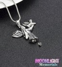 New Angel Cat Dog Pet Cremation Urn Keepsake Ashes Memorial Necklace