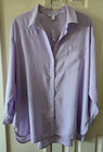 Old Navy Lilac Purple Linen Blend Oversized Buttondown Shirt 3xl 4x 24 26 28 3x