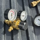 Lincoln Electric Oxygen Cutting 12 Ft Hoses 9 16 Fittings  Gauges  Carrying Bag