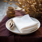 White Dinner Napkins - Set Of 12 Classic Pure Cotton Soft Cloth Napkins - Dur   