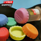 6pcs Reusable Silicone Bottle Caps Suitable For Beer Sauce Bottle   Soft Drinks