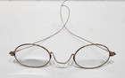    antique Gold Filled Riding Temple Wire Glasses Oval Eyeglasses   Hard Case   