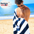 4 Pack Cotton Oversized 35x70 Inches Soft Cabana Stripe Thick Beach Towel  Super