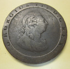 1797 England Britannia Georgius Iii Cartwheel Copper Large Penny   Free S h