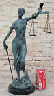 Collectible Bronze Sculpture Historical Figures Blind Lady Of Justice