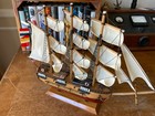 Vintage Uss Constitution 1797 Wood Model Ship--18 l