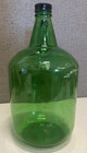 Vintage Green Glass 4 Liters  1 Gallon Finger Loop Jug