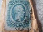 Confederate States America Csa Green 10 Cent Postage Stamp Used Jefferson  Davis