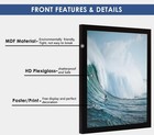 12x15 Picture Frame Black  Photo Frame For Wall Mounting Display Horizontally