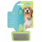 Pet Grooming Slicker Brush Dog Cat Ergonomic Plastic Handle Stainless Steel Pins
