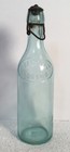 Vintage Antique C  Berry   Co Boston Blue Glass Bottle