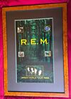 Rare  Vintage Gary Grimshaw R e m  Green World Tour  Ltd Edition Framed Poster