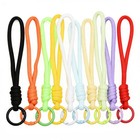 5pcs Keychain Wristlet Bag Charm Braided Strap Key Ring Rope Keychain    