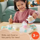 12 Piece Wooden Tea Party Set For Kids Pretend Play Multicolor Fsc Certified