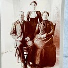 Victorian Family Portrait Man Woman Teen Girl Cabinet Card Studio Genealogy
