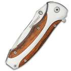 8  Ridge Runner Wood Assisted Open Spring Folding Pocket Knife Blade Tactical