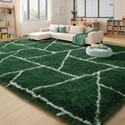Fluffy Area Rug 8x10 Large Soft Shaggy Mat Carpet For Living Room Bedroom Floor