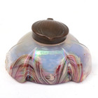 Wilhelm Kralik Loetz Inkwell Glass Bronze Nouveau Arts Crafts Circa 1900s