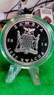 Zambia 1000 Kwacha 2014 Unc Siberian Tiger Silver Plated Colorized Coin