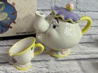 Vintage Disney Beauty And The Beast Toy China Tea Set Mrs  Potts   Chip 6 Pc New