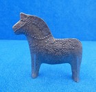 Nice Vintage Miniature Folk Art Pewter Swedish Dala Horse