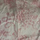 Laura Ashley Two Delphine King Pillow Shams Cotton Pink   White Floral Stripe
