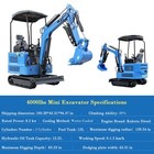 4000lbs Tracked Mini Excavator Kubota Diesel Engine Pilot Control Usa Pick Up