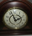 Vintage Strasbourg Manor Dark Wood Mantle Clock Quartz Westminster Chime Tested