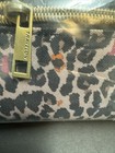 New Travelon Rfid Blocking Wristlet Wallet Zip Around Animal Print Taupe W black