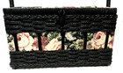 Azar Vintage Woven Wicker Sewing Basket Box Storage Handle Large Knitting 11 X 6