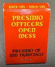 Presidio Of San Francisco  Open Mess Matchbook  Vintage  Unstruck  Great Colers 