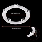 6pcs 2  Rotating Swivel Stand With Steel Ball Base Turntable White