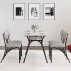 Kitchen Table Set  5pcs Dining Room Marble Table And 4 Chairs  For Small Space