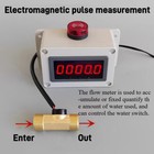 1 2  Intelligent Alarm Digital Water Flow Velocity Meter Flow Sensor Detector