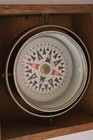 Vintage Maritime Nautical Compass   Made In Japan   In Wood Box