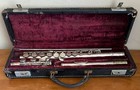 Vintage Pierre Moure Silver Musical Flute W  Case   Cleaning Rod Made In France