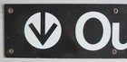 Vintage Chicago Transit Cta Metal Subway L Train Station Sign Out Exit Down Il