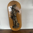 Rare Wooden Framed Fisherman Wall Decorative 