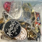 Grandpa s Junk Drawer Lot Rings Keychains Keys Lapel Pins Parts Pieces 13 Oz