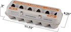 Mt Products Printed Beige Egg Cartons - Can Hold 12 Jumbo Eggs - Pack Of 200