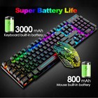 Wireless Rgb Gaming Keyboard And Mouse Set Mechanical Feel Rechargeable Backlit