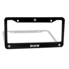 Bmw Stainless Steel Waterproof License Plate Frame 2 Pack Black