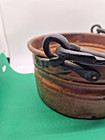 Vintage Copper Pail Bucket Kettle Metal Bail Handle Rustic Farmhouse Decor