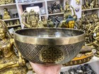 10 Inch Lotus Etching Bowl-himalayan Singing Bowl-tibetan Singing Bowl-yoga Bowl