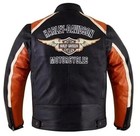 H davidson Men s Classic Orange Cruiser Jacket 100  Real Cowhide Leather Jacket