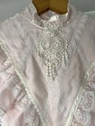 Vintage Girls Pink And Lace Dress Size 7 Jessica Mcclintock Gunne Sax