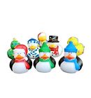 Vtg 90s Oriental Trading Christmas Hat Santa Mini Rubber Duck Birds Lot Of 8